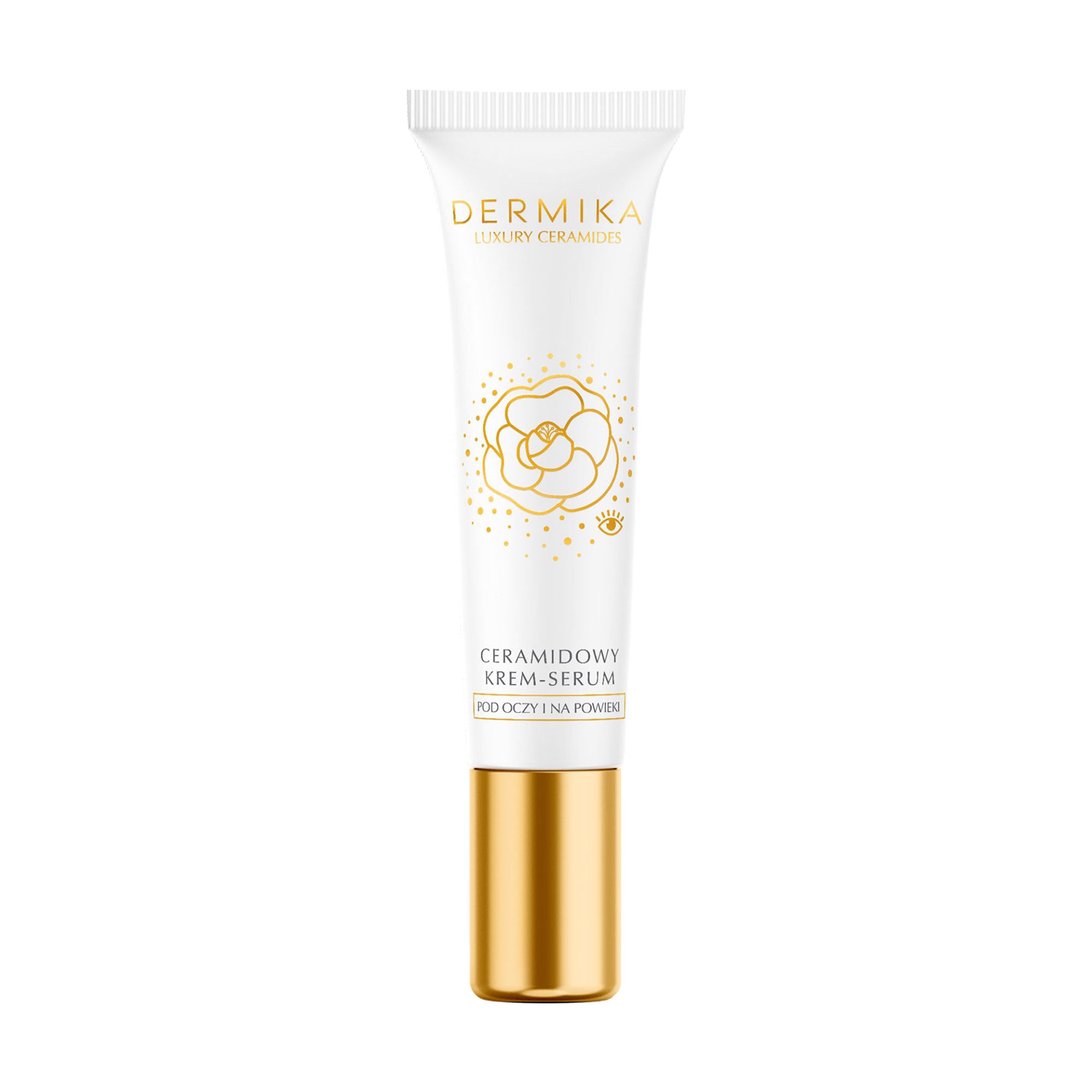 Зволожувальний крем-сироватка для шкіри навколо очей Dermika Luxury Ceramides з церамідами, 15 мл